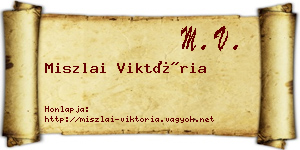 Miszlai Viktória névjegykártya