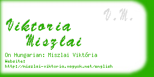 viktoria miszlai business card